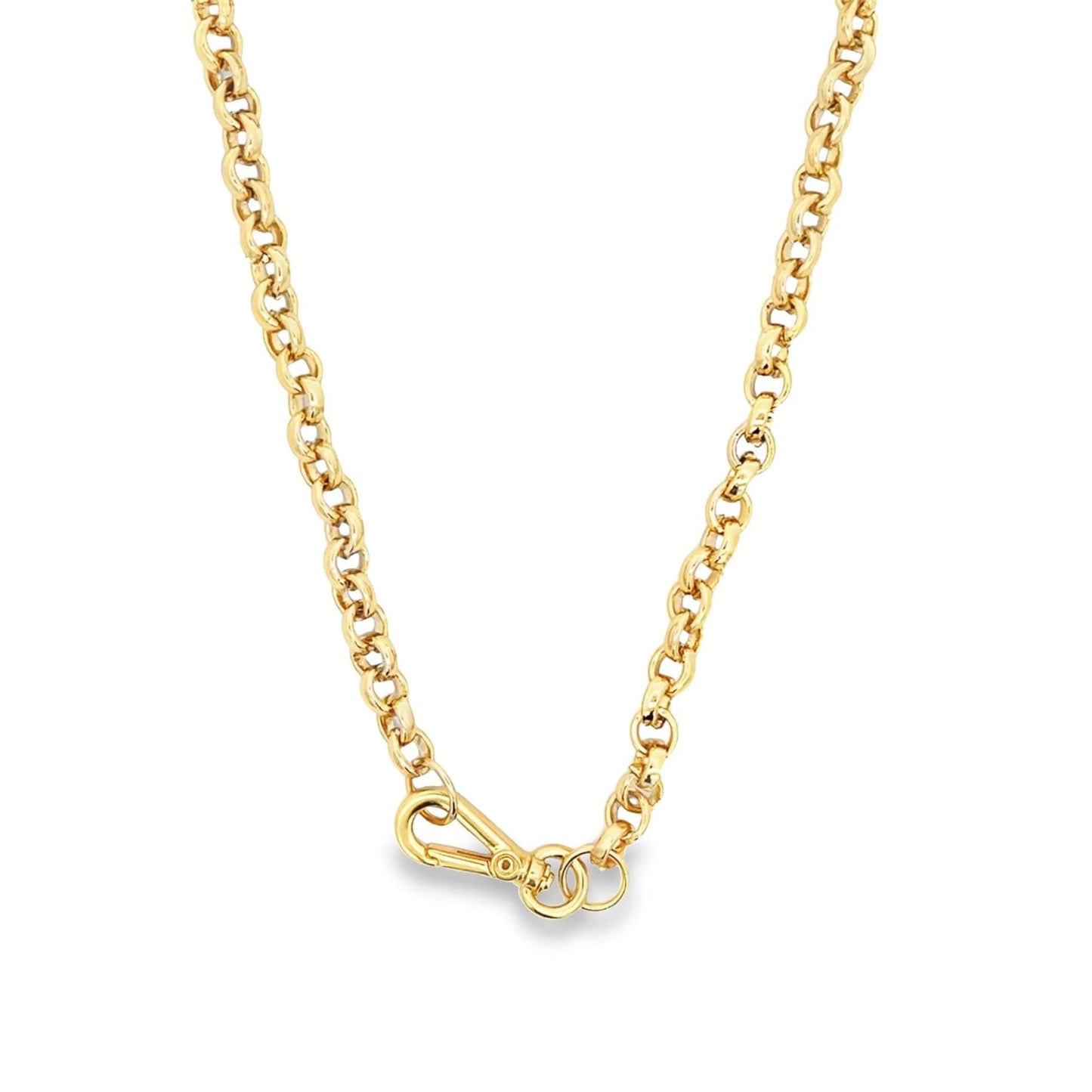 Stellar Rolo Necklace 7mm with carabiner clasp-SS Power Links™