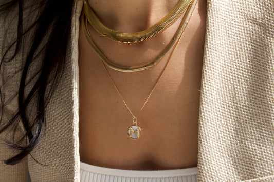 Round Diamond Letter Charm