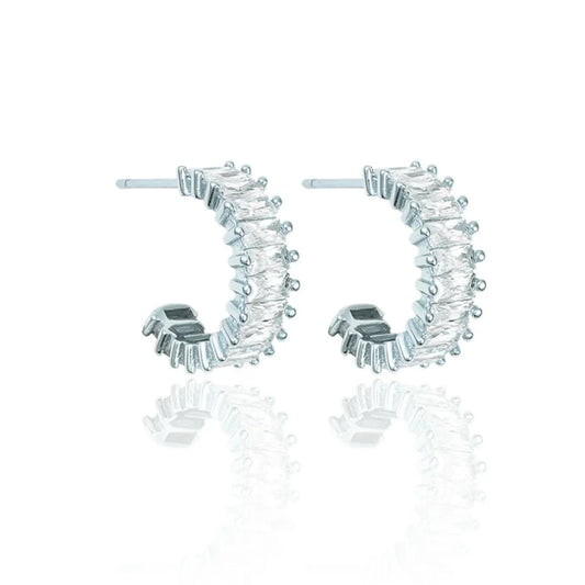 Baguette OpenC Tennis Earrings