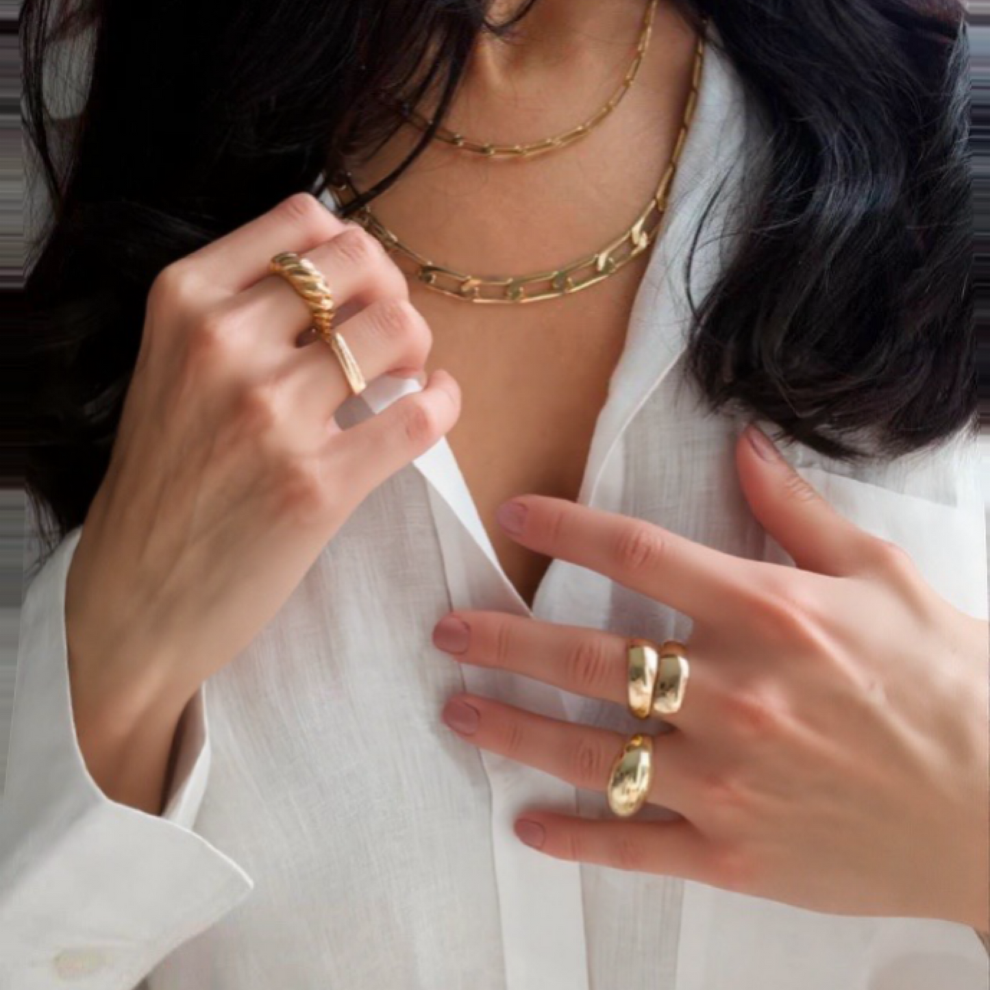 Women's Thick Dome Ring