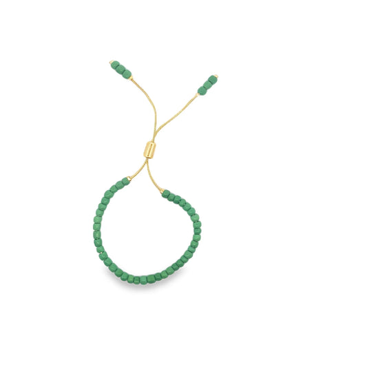 Enamel Bead Adjustable Bracelet