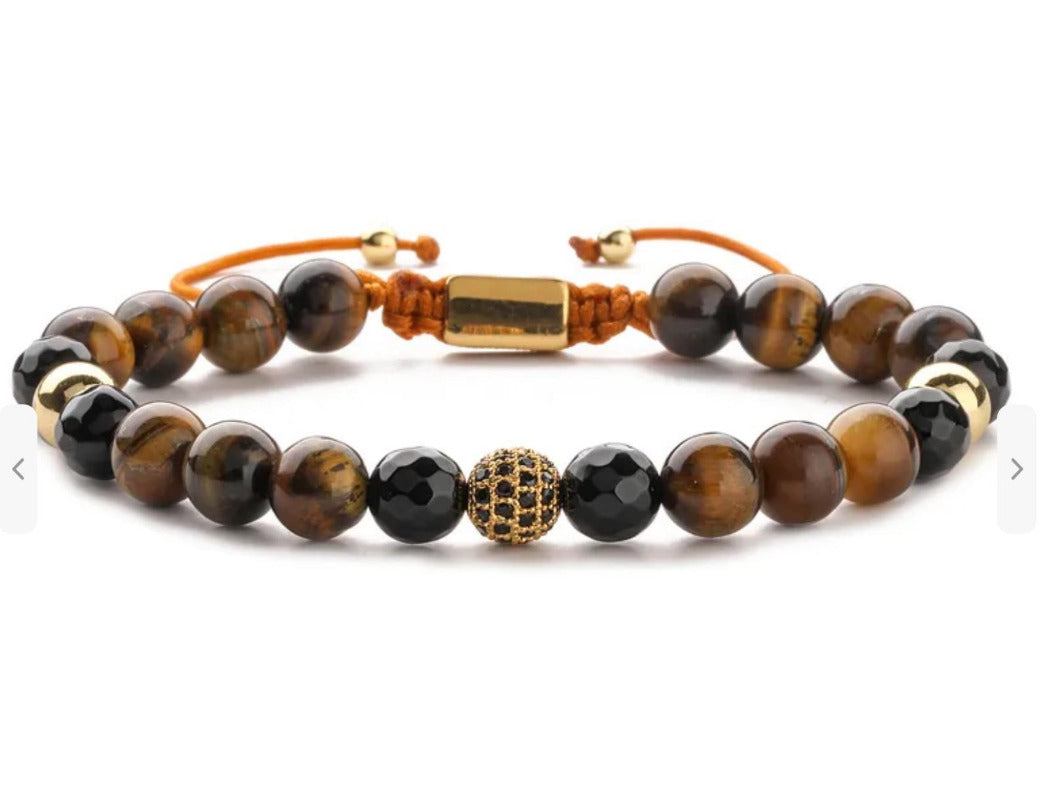 Natural Stone Beaded Bracelets- Adjustable