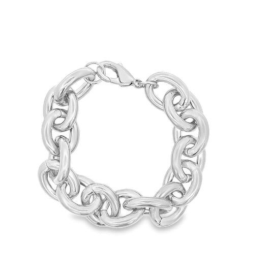 Thick Rolo Bracelet 15mm 7"