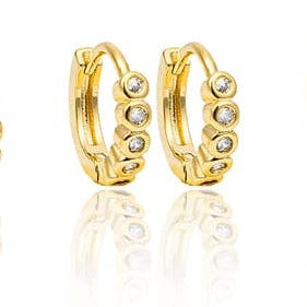 Diamond Huggie Earrings