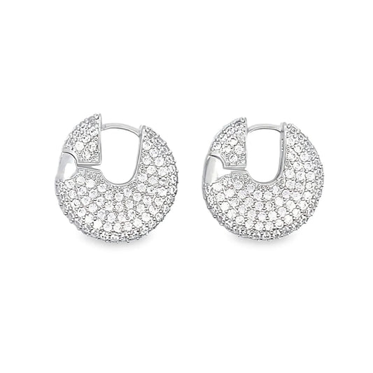 Pave Diamond Huggies - Tennis Collection