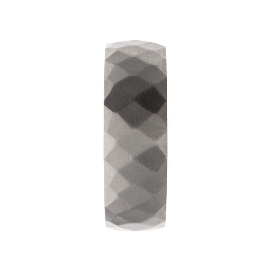 Men's Titanium & Redwood Matte Finish Mosaic Ring