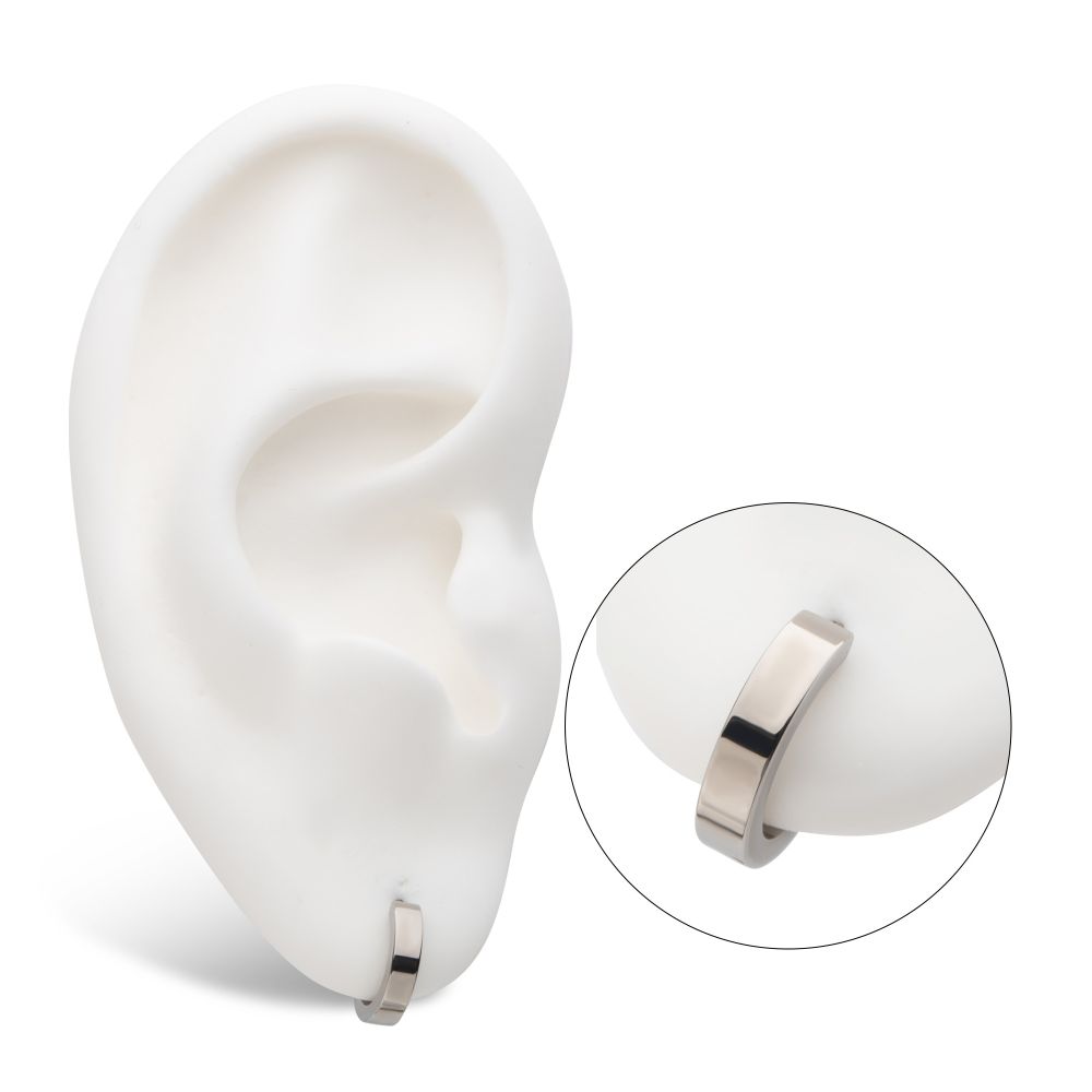 Men's Titanium with Design 2.5mm Thick Hinged Segment Clicker