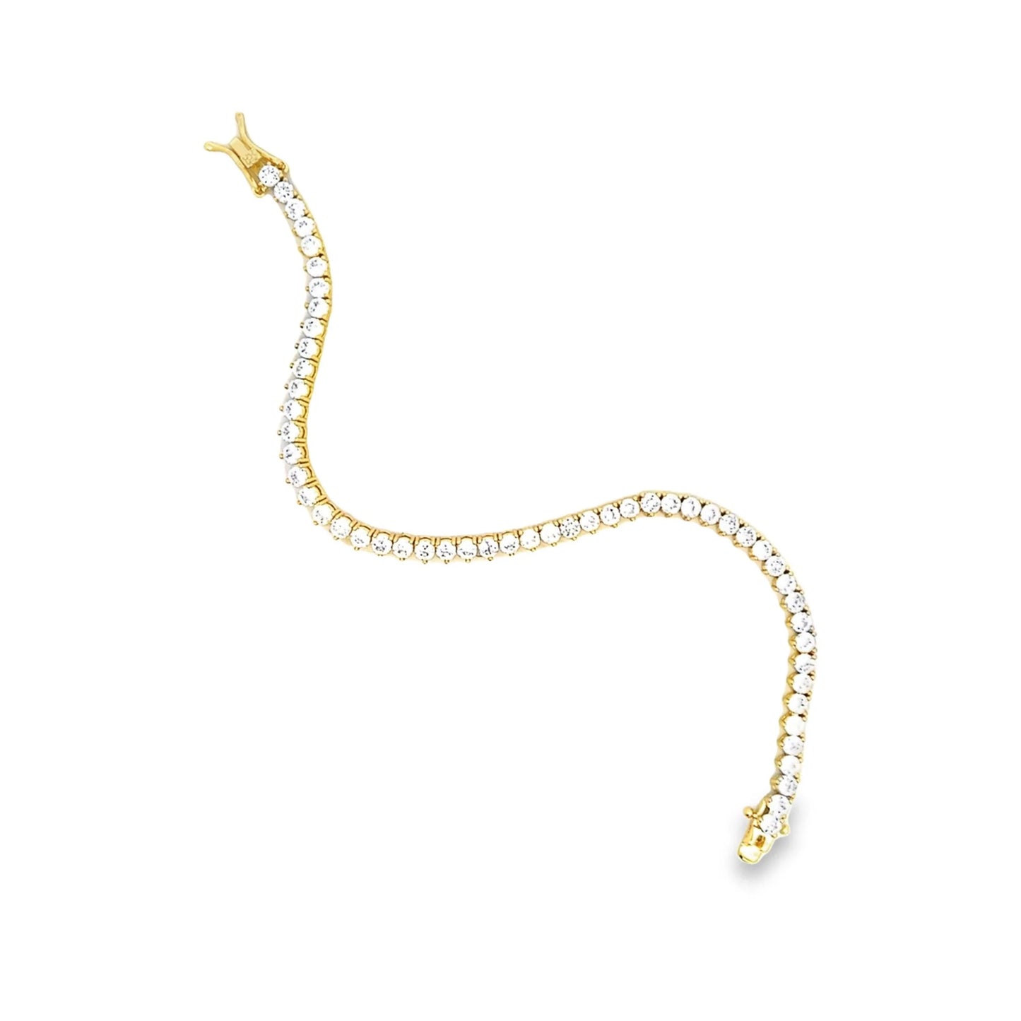 Buckle Clasp Tennis Bracelet 4mm