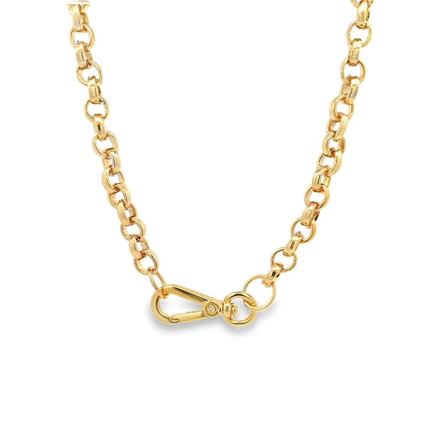 Stellar Rolo Necklace 7mm with carabiner clasp-SS Power Links™