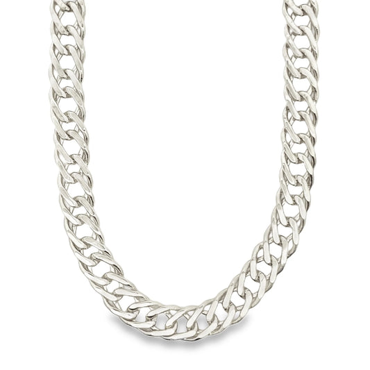 Double Curb Cuban Necklace- 9mm