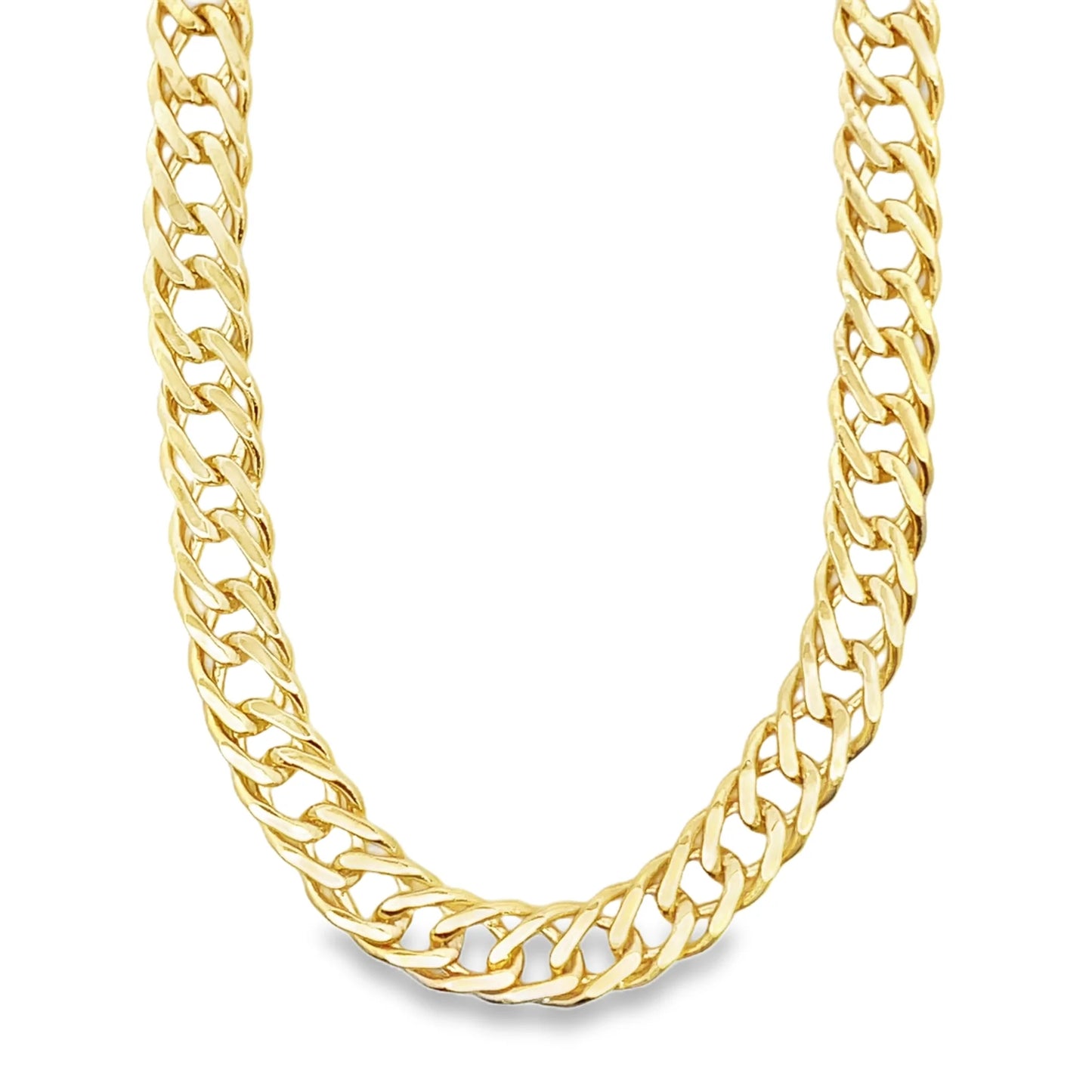 Double Curb Cuban Necklace- 9mm