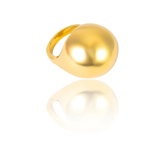 Women's Large Smooth Dome Ring-Italian Collection