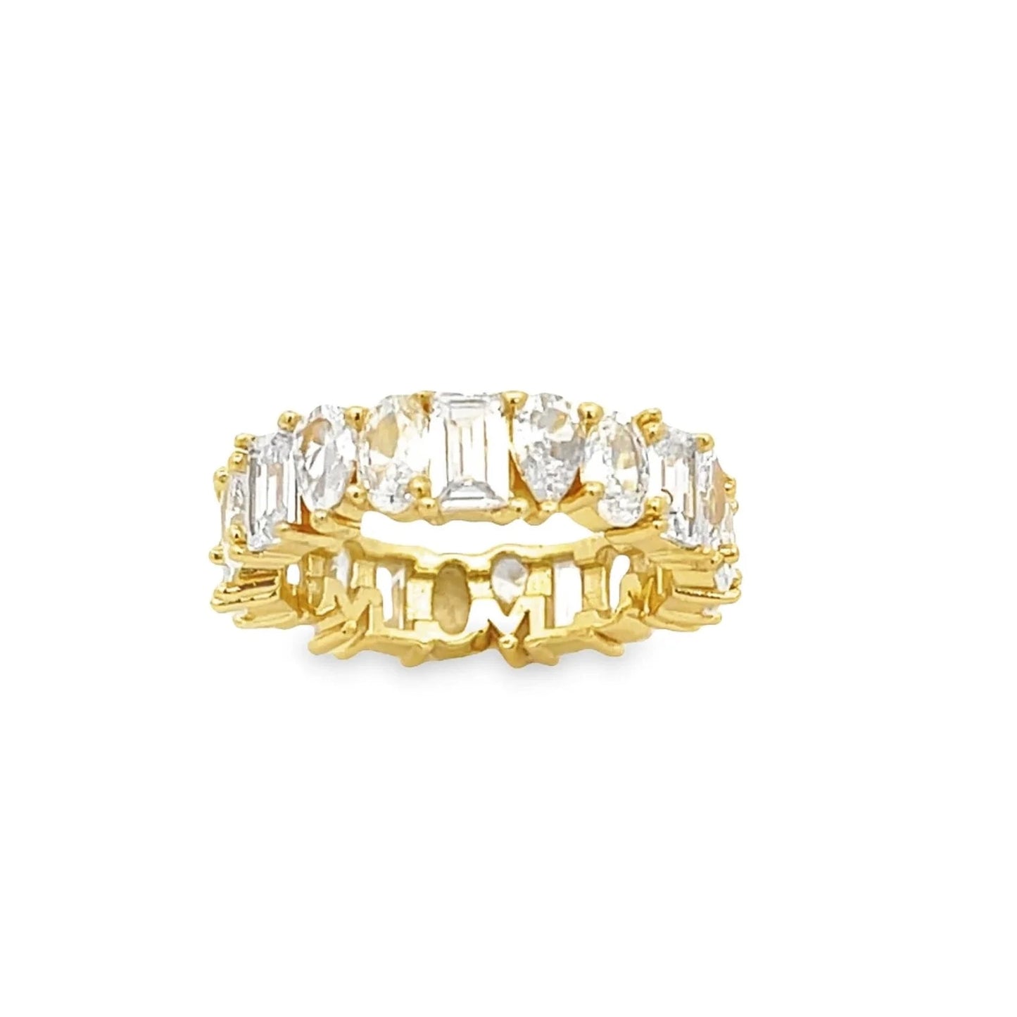 Women's Abstract Shaped Tennis Ring