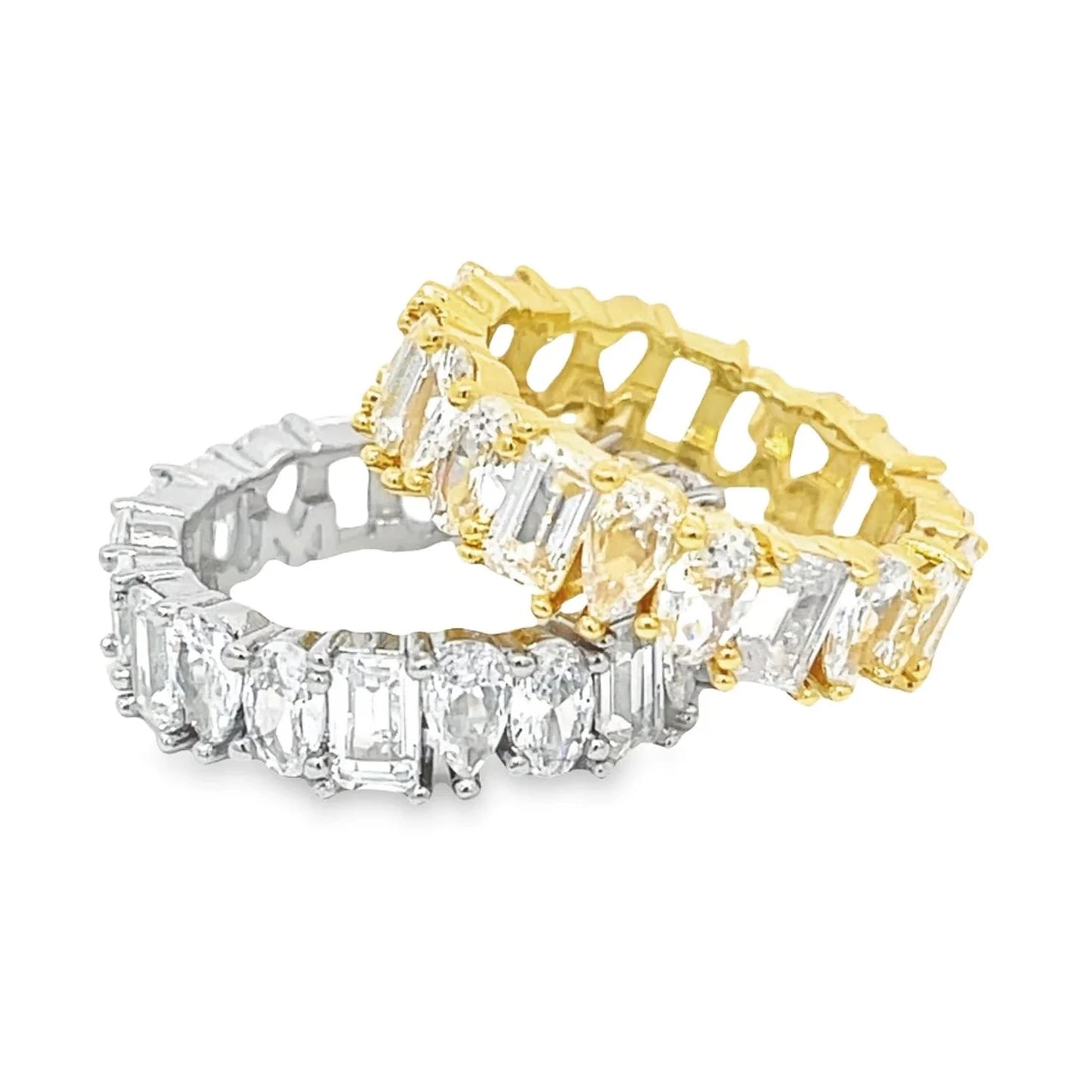 Women's Abstract Shaped Tennis Ring