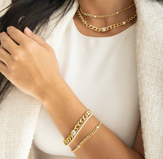 Diamond cuban link Bracelet  8mm 7"