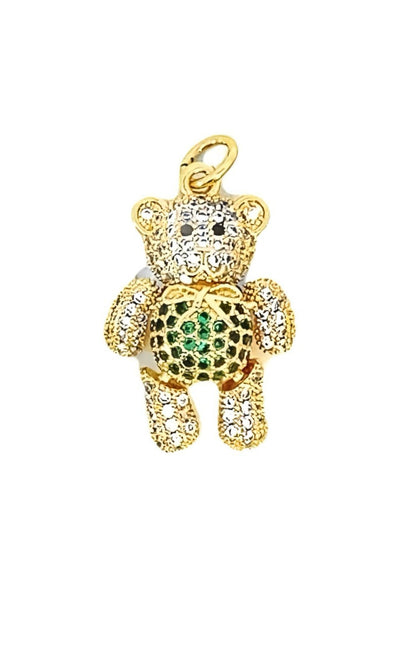Colorful  Diamond Teddy Bear Pendant