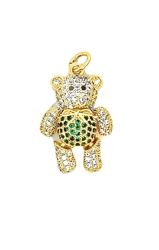 Colorful  Diamond Teddy Bear Pendant