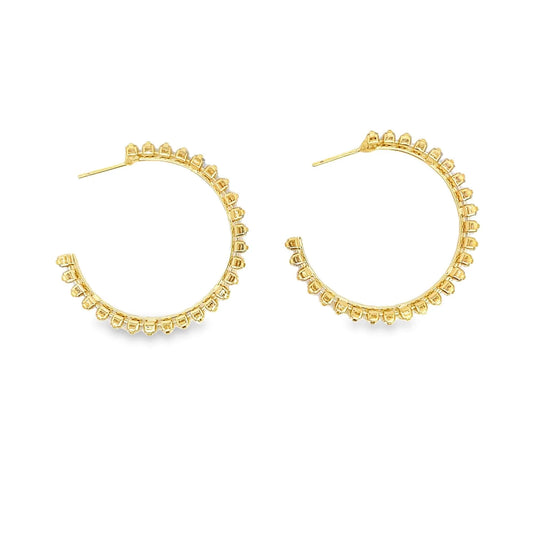 Baguette Diamond Hoop Earrings