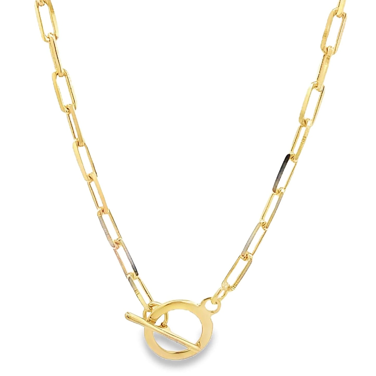 Paperclip Toggle Clasp Necklace