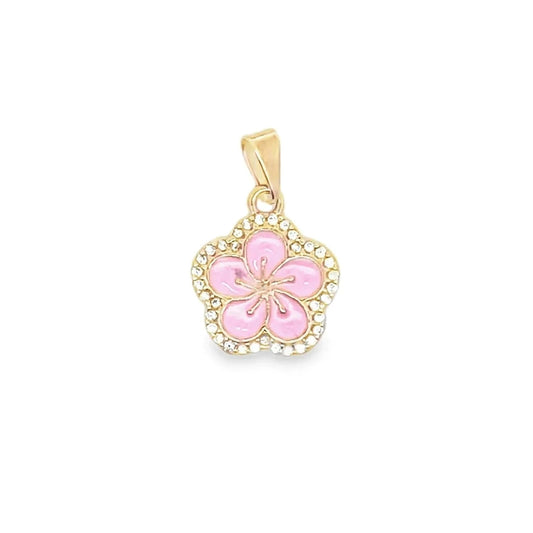 Enamel Flower Pendant Charm