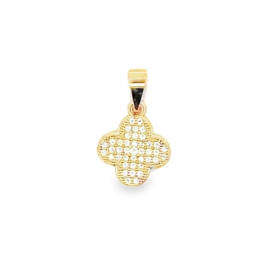 Pave Diamond 4 Leaf Clover Charm