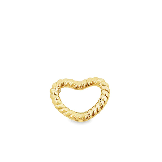 Rope Textured Heart Clasp