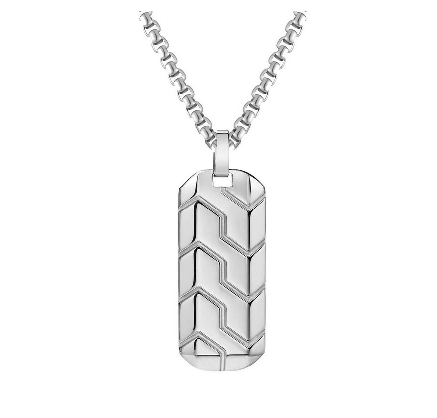 Men's Belcher Chain necklace with octogon pendant