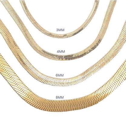 Herringbone Bracelet Buckle Clasp Bracelet- 3mm