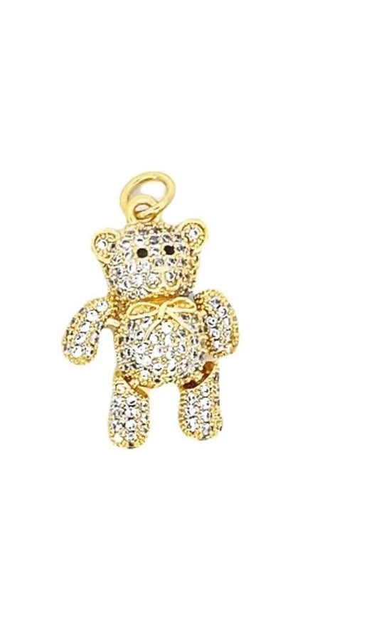 Colorful  Diamond Teddy Bear Pendant