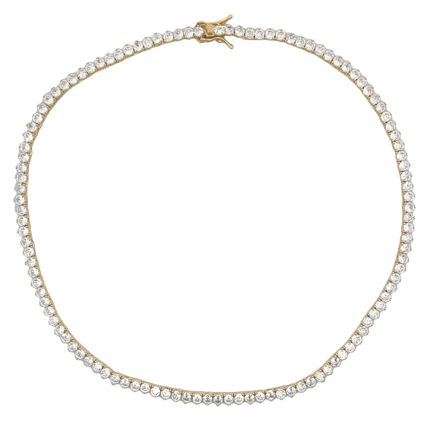 Round Halo Setting Tennis Bracelet 4mm