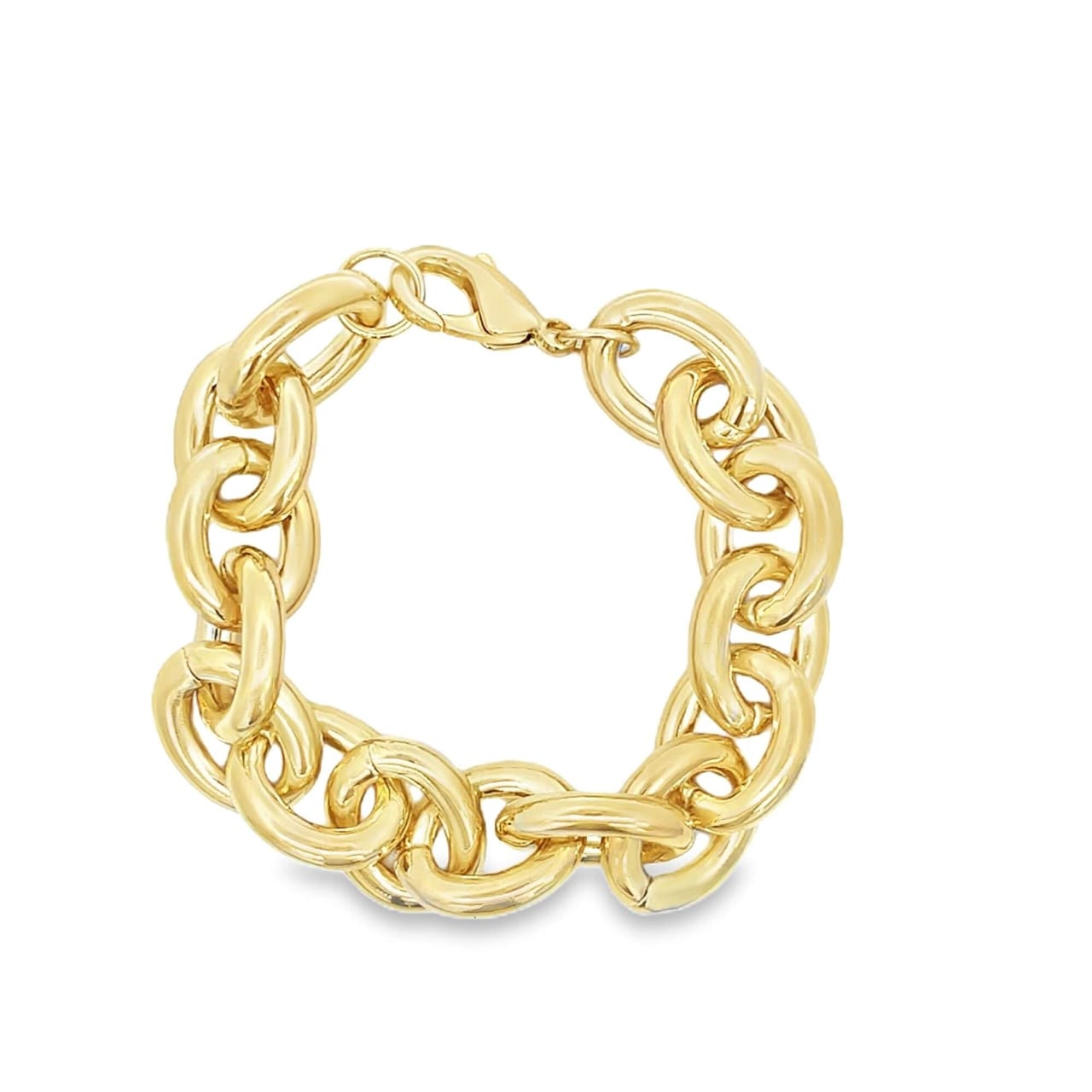 Thick Rolo Bracelet 15mm 7"