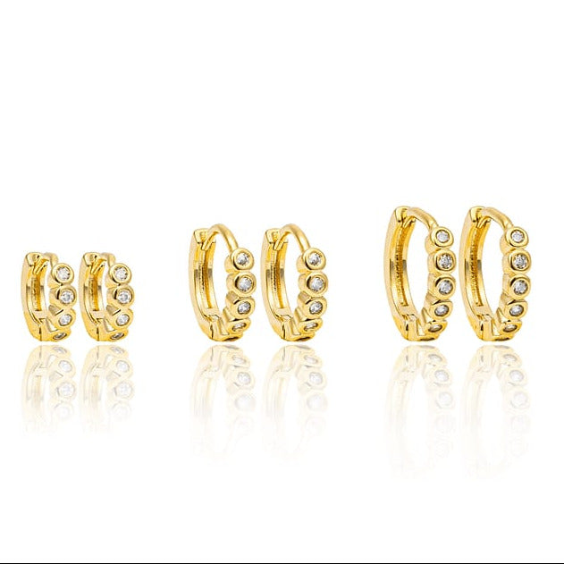 Diamond Huggie Earrings