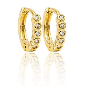 Diamond Huggie Earrings