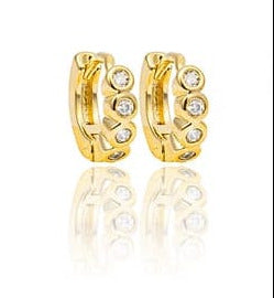 Diamond Huggie Earrings