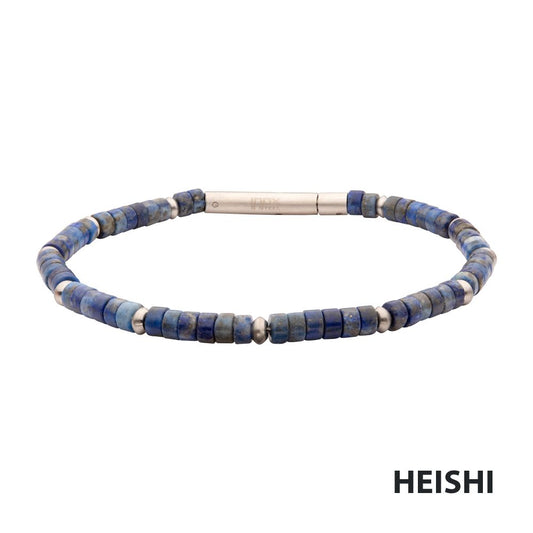 Men's Blue Lapis Lazuli Heishi Bead Bracelet