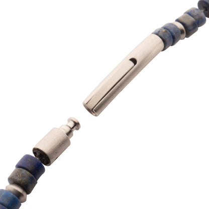 Men's Blue Lapis Lazuli Heishi Bead Bracelet
