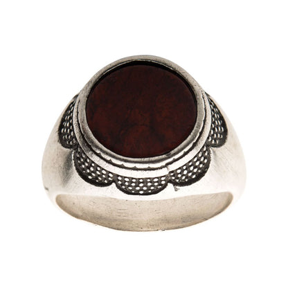 Silver with Red Jasper Stone Ring