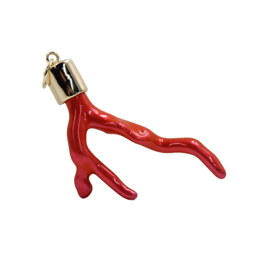 Enamel Coral Pendant
