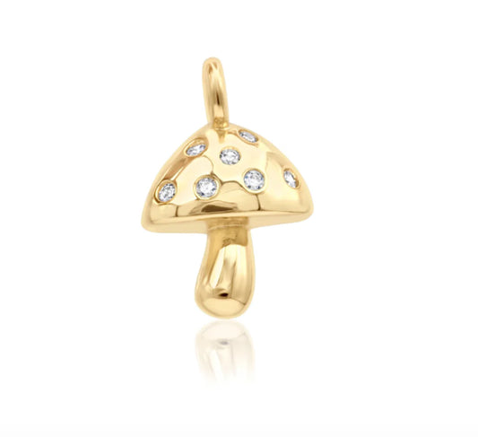 Mushroom Pendant with small Diamonds