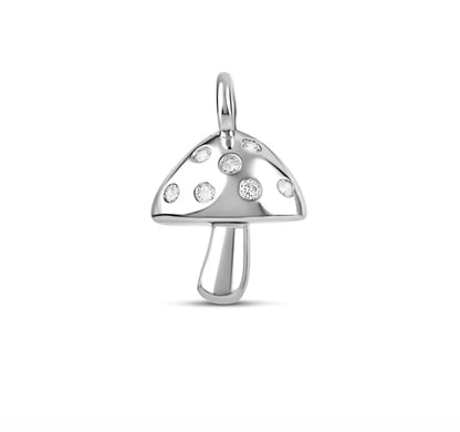 Mushroom Pendant with small Diamonds