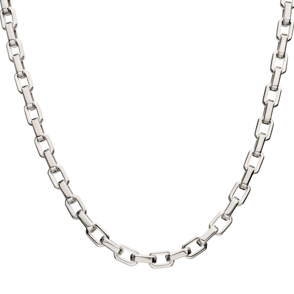Mens Silver Paperclip Chain Necklace - 6mm