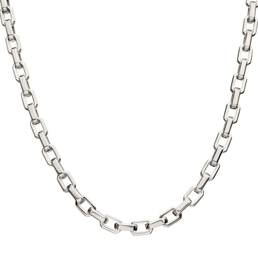 Mens Silver Paperclip Chain Necklace - 6mm