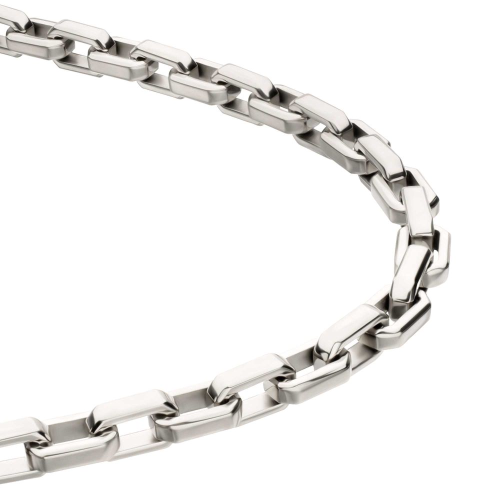 Mens Silver Paperclip Chain Necklace - 6mm