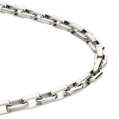 Mens Silver Paperclip Chain Necklace - 6mm