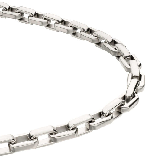 Mens Silver Paperclip Chain Necklace - 6mm