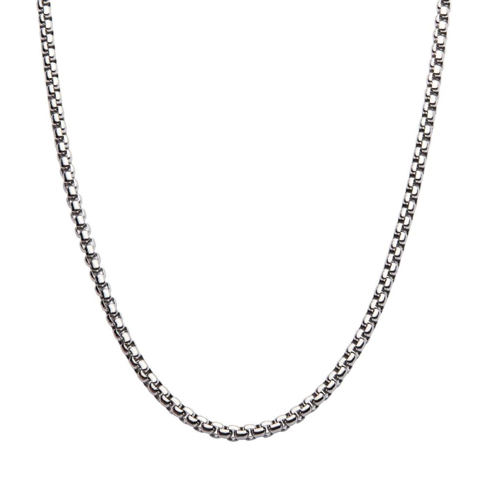 Men's Gold Box Chain Necklace - 4mm