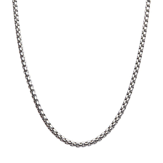 Men's Gold Box Chain Necklace - 4mm