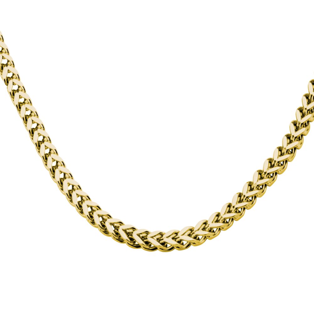 Mens Gold Franco Chain - 4mm