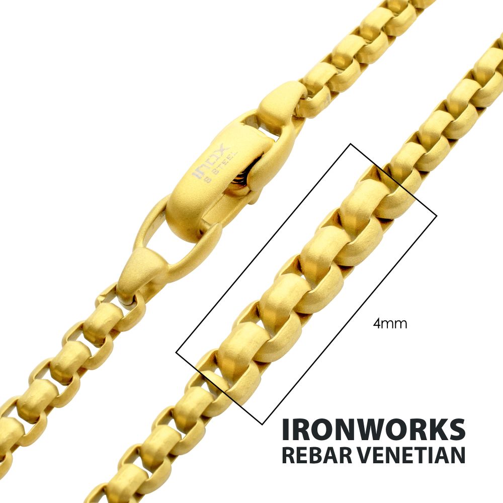 Men's Spiga Chain Necklace-4mm