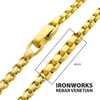 Men's Spiga Chain Necklace-4mm